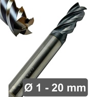 Comforhome pepejal karbida akhir kilang 4 gigi-AlTiN bersalut pepejal karbida pengilangan pemotong H