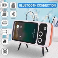 Mini Portable Wireless Retro TV Audio Bluetooth Speaker Mobile Phone Bracket New