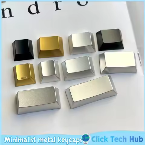 Blank Minimalist Metal Keycaps Cnc Machining Oem Aluminum Alloy R1 R2 R3 R4 1.25u 1.5u Customized Me