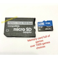 16GB/ 32GB/ 64GB Memory card full with games for PSP1000/ PSP2000 / PSP3000