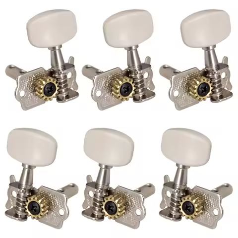 6pcs Acoustic Guitar 3L 3R Open String Button Tuning Pegs Machine Head Key Peg Tuners for Guitar Rep