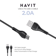 HAVIT HVCB-CB6161 USB-A to USB-C 2-in-1 Fast Charging and Data Transfer Cable 1 Metre (2pcs in 1pack)