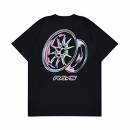 GILAN Unisex Distro T-shirt with Car Rim Image CE28 Aesthetic Hologram Automotive Rims