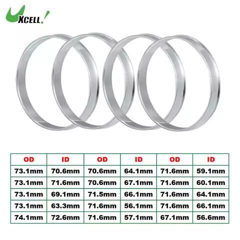 UXCELL 4Pcs 73.1mm 74.1mm 71.6mm to 56.6mm 60.1mm 70.6mm 71.6mm 69.1mm 63.3mm 72.6mm Car Wheel Hub C