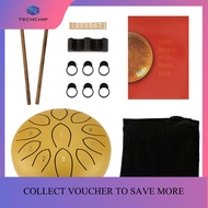 TECHCHIP-Rain Drum for Outside 6 Inches 11 Tones Steel Tongue Drum Rain Chime Outdoor Rain Chime Mus