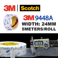 [TapeExpert] 3M 9448A Double Sided Tape Thin Tearable Tissue Non Woven Strong Easy Removal Original 
