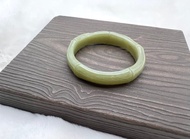 新疆和田黃口料竹節玉鐲女兒手鐲/細膩油潤/收藏/適50、51、52圈S