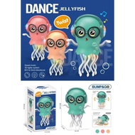 Magical Dancing Jellyfish [Free Battery] Children Electric Toys Moving Light Music Jellyfish Menari 