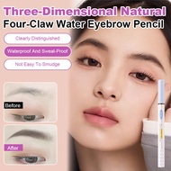 4 Point Eyebrow Pencil Waterproof Natural 3D Hair-Like Strokes Microblading Brow Pen Easy to Use for