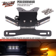 Tail Tidy License Plate Holder Motorcycle LED For KAWASAKI NINJA 250 Z250 Z 300 Motocross Signal Lig