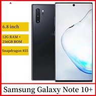 Samsung Galaxy Note 10 Plus Note10 N975U1 + N975F 256GB รอม12GB RAM แปดคอร์6.8 "Snapdragon 855โทรศัพท์มือถือปลดล็อกของแท้