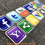 Taiwan Factory Shipment Small Body Scratch Cover Sticker Decorative Oil Pipe Facebook Website LOGO