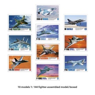 Sicili 1:144 Fighter Assemble Model F14 Panda F15 Eagle F18 Hornet Military Artificial Model
