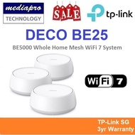 TP-LINK DECO BE25 3-Pack BE5000 Whole Home Mesh WiFi 7 System ( Pack of 3 ) - 3 Year Singapore TP-Li