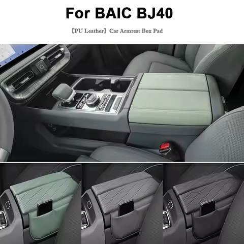 For BAIC Beijing BJ40 2024 2025 2026 Car Armrest Cushion leather Heighten Mat Central Console Storag