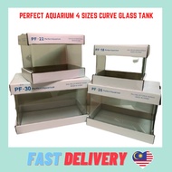 Fish  Aquarium 4 Sizes or with covers Model Curve Glass Fish Tank Aquarium TANK 18cm 22cm 26cm 30cm 