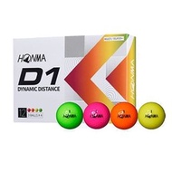 HONMA 高爾夫  D1 高爾夫球 1 打 12 球 (有彩色或白色任選)