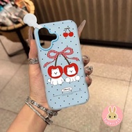 Cartoon Cherry Dog Phone Case For Samsung Galaxy S22 S24 Plus Ultra FE F23 F14 M12 F12 M10S F05 M05 