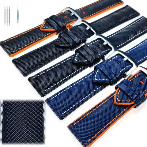 20 22 24mm Universal Watch Strap Fiber Nylon Wristband For Omega Seiko IWC Hamilton Oris Panerai Ban