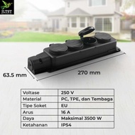 Waterproof OutdoorStop Kontak 4 Holes IP54 Socket Waterproof Anti-Dust