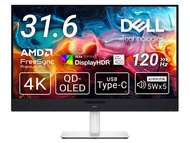 Dell 32 Plus 4K QD-OLED Monitor S3225QC - 31.6-inch (3840 x 2160) 120Hz 0.03ms Display AI-Enhanced 3