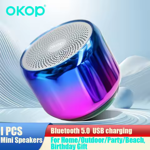 OKOP MiNi Mini Speaker,Bluetooth Speaker,Card-pluggable Subwoofer, Portable Small Stereo,Electroplat