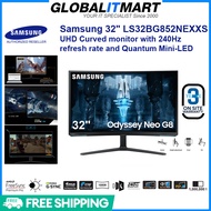 Samsung 32" LS32BG852NEXXS UHD Curved monitor with 240Hz Quantum Mini-LED  (Brought to you by GLOBAL