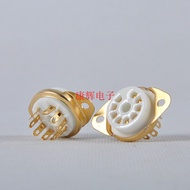 Supply Ceramic Small Ankle-Legged Tube Gold-Plated 9-Legged Tube Holder Can Be Worn Can 6n1/6n2/6n3/