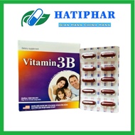 Vitamin 3B pills Help supplement and prevent vitamin B1, B6, B12 deficiency for the body, box of 100