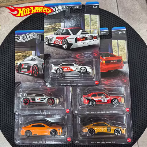 Original Hot Wheels AUDI Set 2026 Silver Series SPORT QUATTRO R8 LMS 90 QUATTRO 1:64 Scale Die-Cast 
