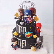 Marvel Avengers Super Hero Figures Toys Cake Toppers Hulk Batman Super Man Toy
