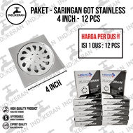 1 BOX 4 Inch Stainless Steel Bathroom Drain Strainer - 12 PCS