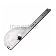 Penggaris Busur Derajat 180° Stainless Steel Sudut Protactor Alat Ukur