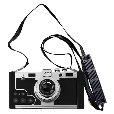 Emily In Paris 3D Retro Camera Leather Case For Samsung Galaxy S25 S24 S23 S22 Note20 S26 Ultra Plus