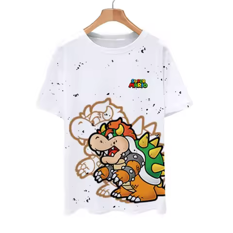 Super Mario Mario Luigi Mario Game Peripheral Summer Quick Dry 3D Short Sleeve T-shirt Men's and Wom