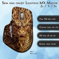 Logitech MX Master 2s / 3 / 3s Golden Dragon mouse Skin | 3m Anti-slip Film Sticker