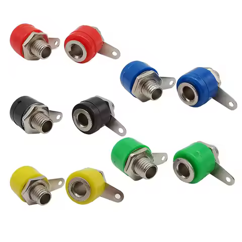 10Pcs 4mm Banana Socket Binding Post Connector Plug Adapter DIY 5 Color