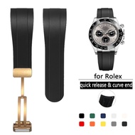 22mm Soft Rubber Silicone Watch Band for Rolx Strap for Daytona Submariner DEEPSEA GMT Sea-Dweller W
