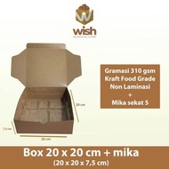 Rice box 20x20cm Thick 325 gsm+Mica 5 Dividers/catering box 20x20 - Laminate+mika