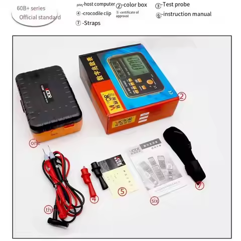 VICTOR VC60B VC60B+ 5000 Digit LCD Display New Version 250V 500V 1000V Digital Insulation Resistance