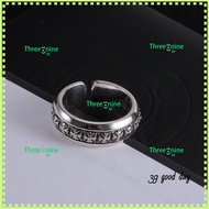 [C-H] -Retro and old silver-plated 925 silver cross ring-63143