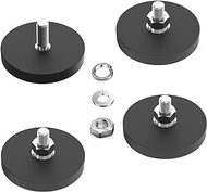 AplysiaTech 4Pack Mounting Magnets, 33.5LBS Rubber Coated Neodymium Magnets with M6 Threaded Studs, Non-Slip Strong Mounting Magnet for Led Lighting Bar, Neodymium Magnet Base for Signal Lighting
