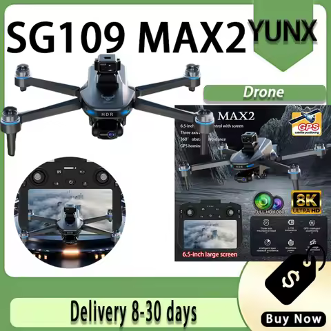 2025 New SG109 MAX2 GPS Drone, 8K Camera, 3-Axis Gimbal, 5G FPV, Laser Obstacle Avoidance, Screen Re