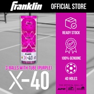 Franklin X-40 Pickleballs Purple 3-Balls Tube