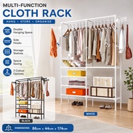 CT RK024 Extra Large Size Japanese Style Cloth Hanger Wardrobe Organizer Rak Baju Gantung & Simpanan