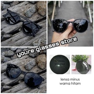 FRAME GLASSES + MINUS LENS/CYL BLACK LENS