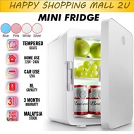 8L Portable Dual Use Freezer&amp;Warmer Outdoor Mini Fridge, 8L Sejuk &amp; Panas Fungsi , Peti Sejuk