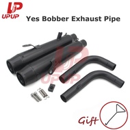 For Bonneville Yes Bobber Motorcycle Exhaust Tips Motocross Mid Pipe Escape Moto Slip on Stainless S