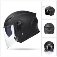 Motorcycle Helmet Electric Vehicle Motorcycle Helmet Adult Half Helmet Double Lens Helmet