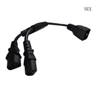 NEX 3Prong C20 to C13+C13 Connectors Adapter Cord Male to Female Conversion Wire
